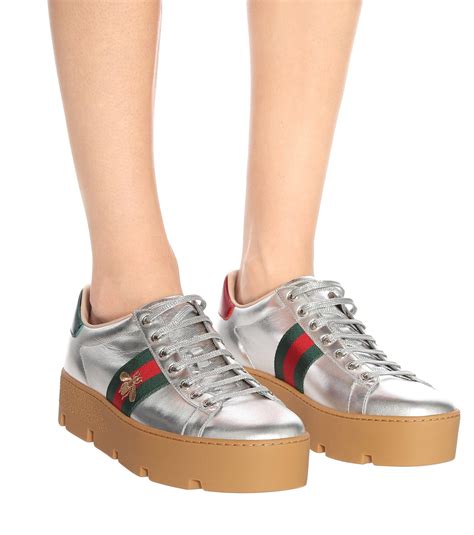 gucci ace sneakers platform|Gucci ace embroidered sneakers.